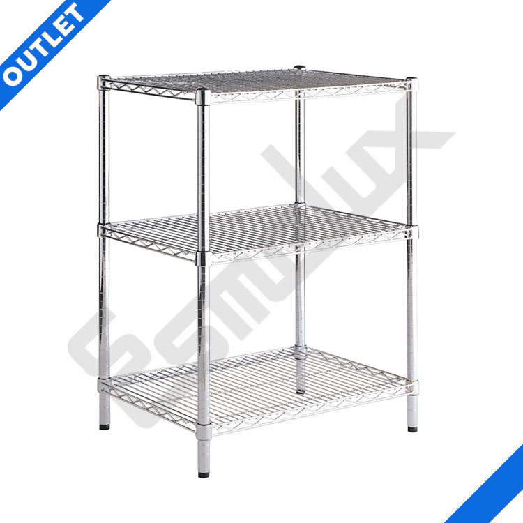 Estanter�as met�licas de acero cromado en oferta Outlet con estantes regulables